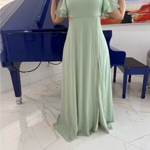 SHEIN Sage Green Maxi Dress
